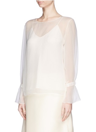 Front View - Click To Enlarge - THE ROW - 'Vivian' bell sleeve chiffon blouse