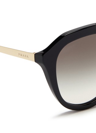 Detail View - Click To Enlarge - PRADA - Wire double bridge acetate sunglasses