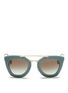 Main View - Click To Enlarge - PRADA - Metal bridge colourblock acetate sunglasses
