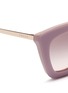 Detail View - Click To Enlarge - PRADA - Metal bridge colourblock acetate sunglasses