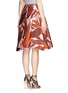 Back View - Click To Enlarge - CHICTOPIA - Corn and leaf print flare skirt