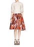 Figure View - Click To Enlarge - CHICTOPIA - Corn and leaf print flare skirt