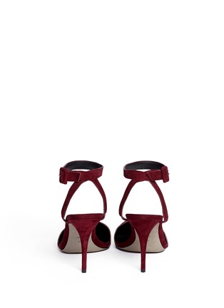 Back View - Click To Enlarge - ALEXANDER WANG - 'Lovisa' suede ankle strap pumps
