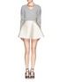 Figure View - Click To Enlarge - CHICTOPIA - Silk-cotton flare skirt