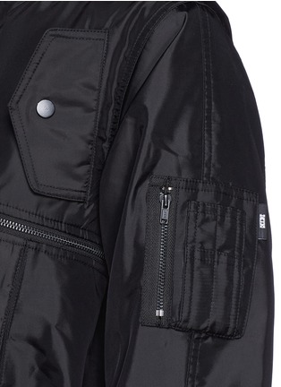 Detail View - Click To Enlarge - KTZ - Detachable pleat skirt bomber jacket