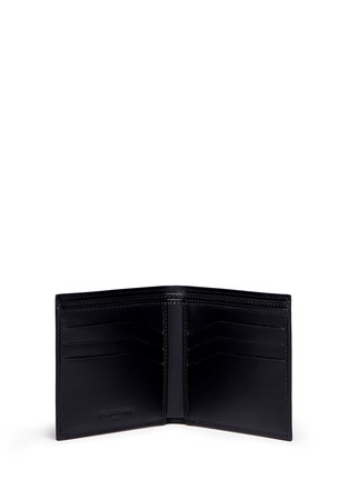 Figure View - Click To Enlarge - BALENCIAGA - Embossed grid leather bifold wallet