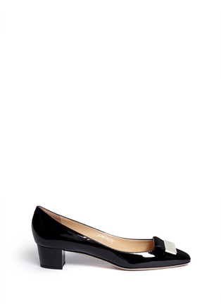 Main View - Click To Enlarge - JIMMY CHOO - 'Iris' square toe patent pumps