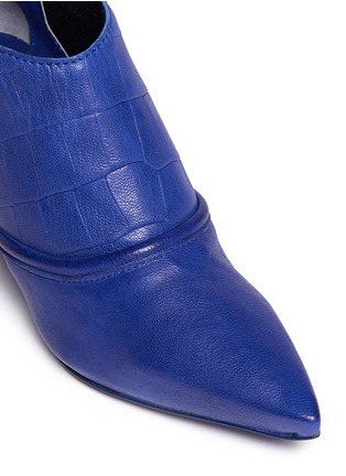 Detail View - Click To Enlarge - MC Q SHOES - Liv croc-embossed leather Chelsea boots