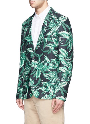 Front View - Click To Enlarge - SCOTCH & SODA - Textured floral print blazer