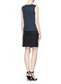 Back View - Click To Enlarge - HELMUT LANG - Single pleated sleeveless combo dress