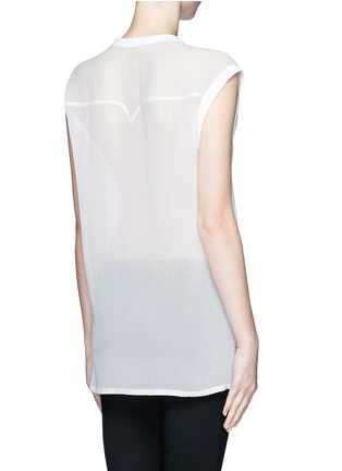 Back View - Click To Enlarge - 3.1 PHILLIP LIM - Sequins and jewels embellished cotton muscle T-shirt