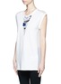 Front View - Click To Enlarge - 3.1 PHILLIP LIM - Sequins and jewels embellished cotton muscle T-shirt