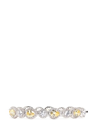Main View - Click To Enlarge - CZ BY KENNETH JAY LANE - Round and pear-cut cubic zirconia bangle