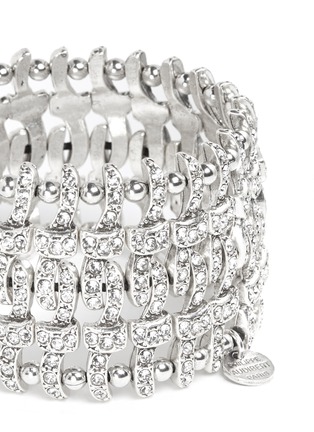 Detail View - Click To Enlarge - PHILIPPE AUDIBERT - Double concord weave Swarovski crystal bracelet
