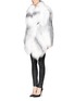Front View - Click To Enlarge - YVES SALOMON - Buckle strap fox fur coat