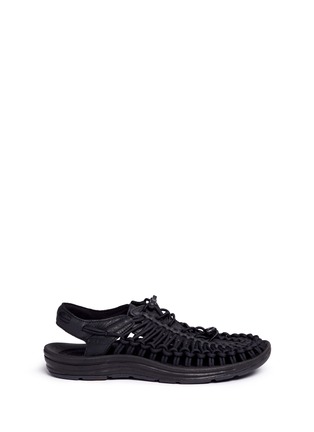 Main View - Click To Enlarge - KEEN - 'Uneek Leather' cord sandal sneakers