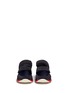 Front View - Click To Enlarge - MARNI - Suede and nylon colourblock strappy sneakers