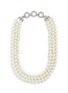 Main View - Click To Enlarge - KENNETH JAY LANE - Crystal pavé chain glass pearl necklace