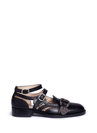 Main View - Click To Enlarge - GUCCI - 'Queercore' Dionysus buckle monk strap brogues