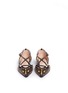 Front View - Click To Enlarge - GUCCI - 'Unia' GG pearl spike stud d'Orsay skimmer flats