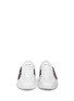 Front View - Click To Enlarge - GUCCI - 'Ace' safety pin embellished leather sneakers
