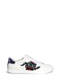 Main View - Click To Enlarge - GUCCI - 'Ace' snake embellished leather sneakers