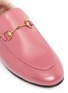 Detail View - Click To Enlarge - GUCCI - 'Princetown' lamb fur leather slide loafers