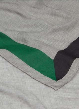 Detail View - Click To Enlarge - FALIERO SARTI - 'Lino' colourblock border scarf