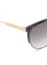 Detail View - Click To Enlarge - VICTORIA BECKHAM - 'Layered Combination Kitten' marble effect acetate brow bar sunglasses
