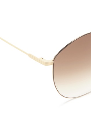 Detail View - Click To Enlarge - VICTORIA BECKHAM - 'Feather Kitten' rounded cat eye metal sunglasses