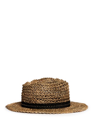 Figure View - Click To Enlarge - LANVIN - Crochet straw hat