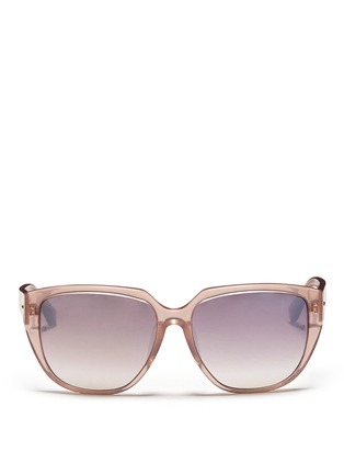Main View - Click To Enlarge - LINDA FARROW - Oversized angular sunglasses
