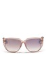 Main View - Click To Enlarge - LINDA FARROW - Oversized angular sunglasses