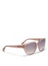 Figure View - Click To Enlarge - LINDA FARROW - Oversized angular sunglasses