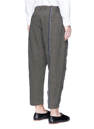 Back View - Click To Enlarge - UMA WANG - 'Pigiama' stripe linen-cotton pants