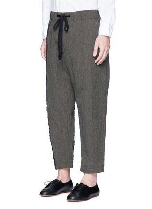 Front View - Click To Enlarge - UMA WANG - 'Pigiama' stripe linen-cotton pants