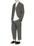 Figure View - Click To Enlarge - UMA WANG - 'Simba' stripe linen-cotton soft blazer