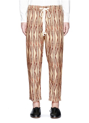 Main View - Click To Enlarge - UMA WANG - 'Pigiama' tribal stripe cotton pants