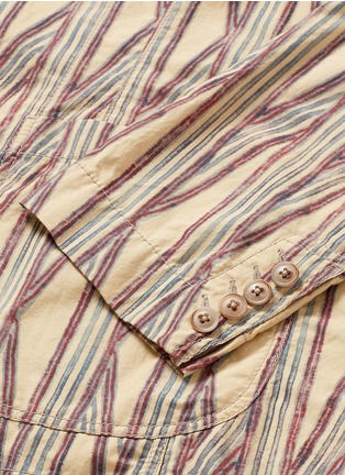 Detail View - Click To Enlarge - UMA WANG - 'Simba' tribal stripe cotton soft blazer