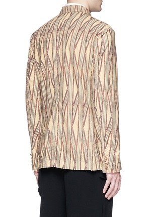 Back View - Click To Enlarge - UMA WANG - 'Simba' tribal stripe cotton soft blazer