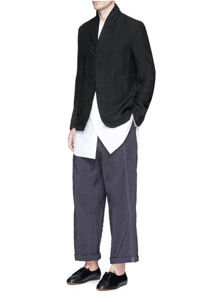 Figure View - Click To Enlarge - UMA WANG - 'Tokyo' stitch linen-cotton pants