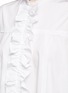 Detail View - Click To Enlarge - ROKSANDA - 'Hecla' ruffle trim bow cuff poplin dress