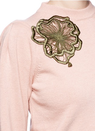 Detail View - Click To Enlarge - ROKSANDA - 'Kebbel' floral embroidered wool sweater