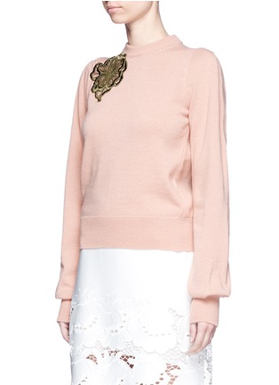 Front View - Click To Enlarge - ROKSANDA - 'Kebbel' floral embroidered wool sweater