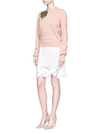 Figure View - Click To Enlarge - ROKSANDA - 'Kebbel' floral embroidered wool sweater