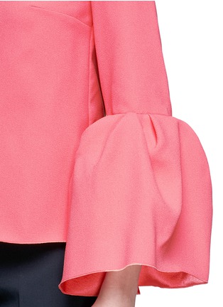 Detail View - Click To Enlarge - ROKSANDA - 'Truffaut' bell sleeve crepe top