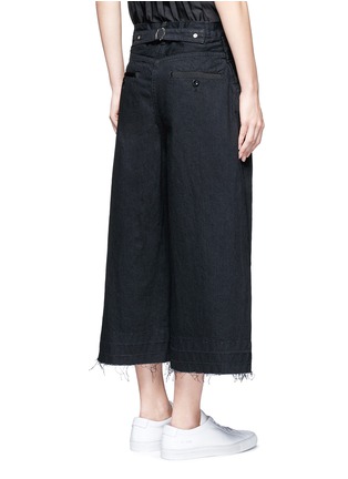Back View - Click To Enlarge - SACAI - Let out cuff cotton denim culottes