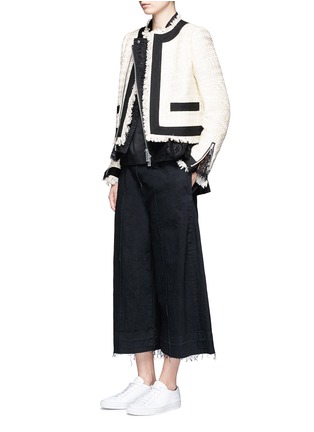 Figure View - Click To Enlarge - SACAI - Let out cuff cotton denim culottes