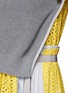 Detail View - Click To Enlarge - SACAI - Sweater overlay eyelet lace pleated dress