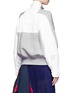 Back View - Click To Enlarge - SACAI - Poplin panel double faced jersey zip jacket